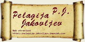 Pelagija Jakovljev vizit kartica